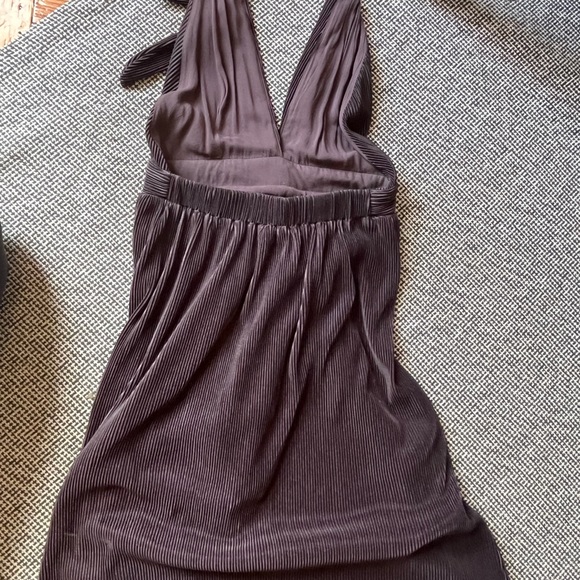 Plum colored midi/maxi cocktail dress - Picture 5 of 6